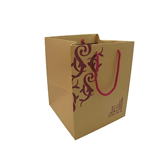 Eco-Friendly Wholesale Yellow Custom Design Paper Bag with Handles
