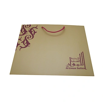 Eco-Friendly Wholesale Yellow Custom Design Paper Bag with Handles
