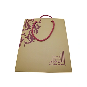 Eco-Friendly Wholesale Yellow Custom Design Paper Bag with Handles